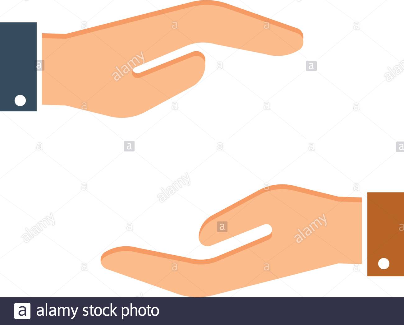 Cupped Hands Stock Vector Images - Alamy