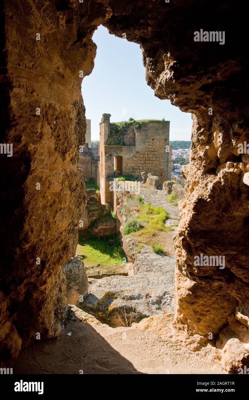 Castillo de Alcalá de Guadaíra. Castle fortress. Andalusia, Southern Spain, Europe Stock Photo