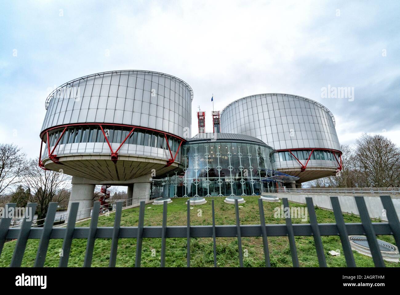 Strasbourg, Bas-Rhin / France - 14. December, 2019: view of the European Court of Human Rights building in Strasbourg Stock Photo