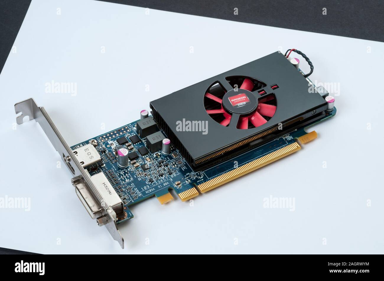 ATI  Radeon 1 GB 7570 16-pin PCI Video Card. Stock Photo