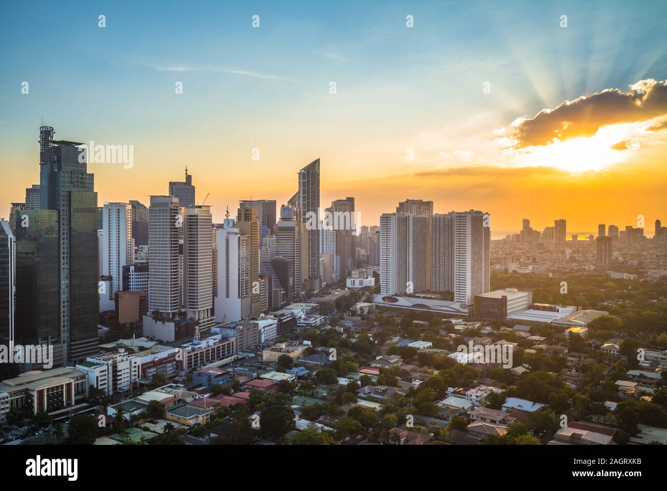 skyline of makati in manila, philippines Stock Photo