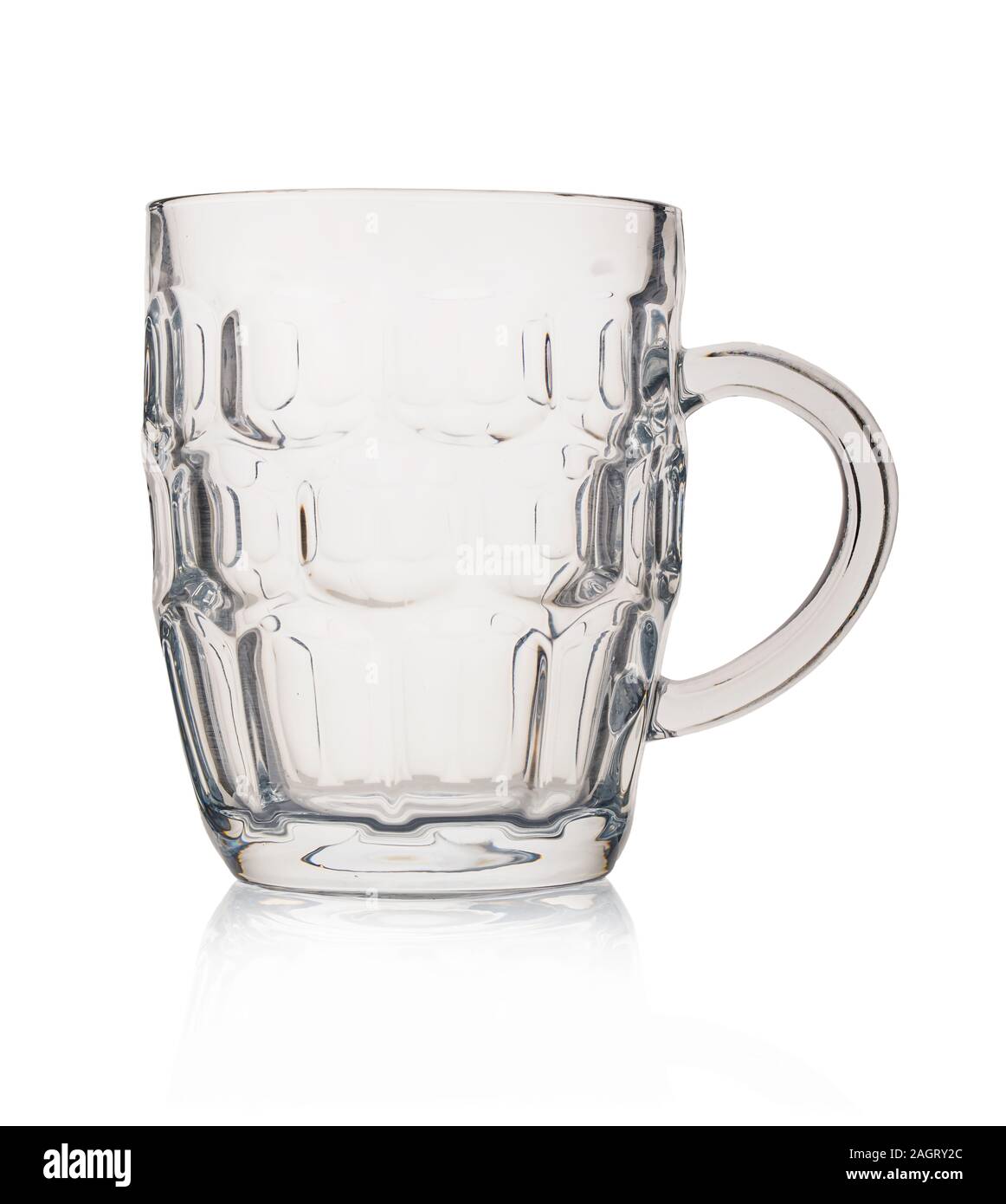 empty beer glass on a white isolated background Stock Photo