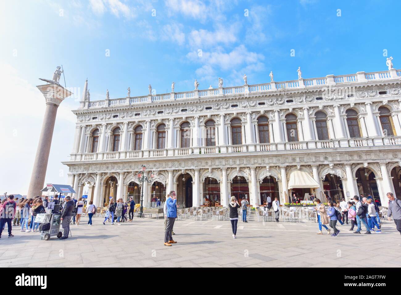 Marciana National Library at St. Mark's Square in Venice Stock Photo