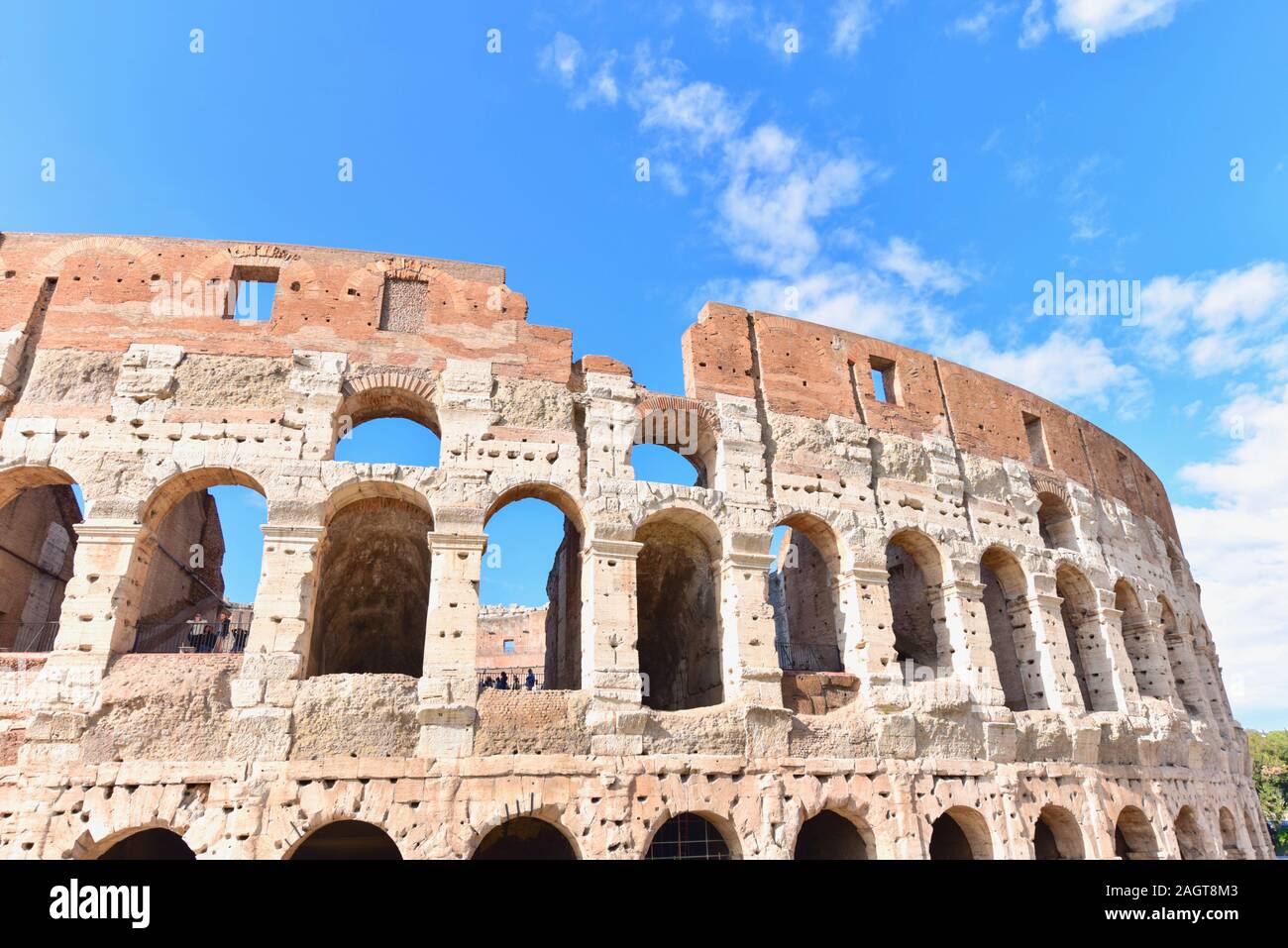 The Colosseum, Ancient Roman Amphitheater in Rome City, Italy Stock ...