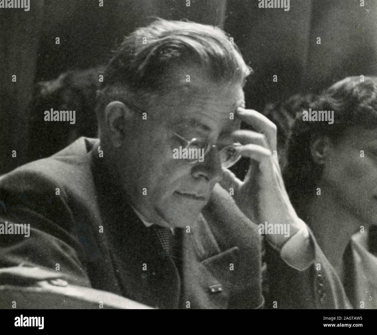 Italian politician Palmiro Togliatti at the national congress of ...
