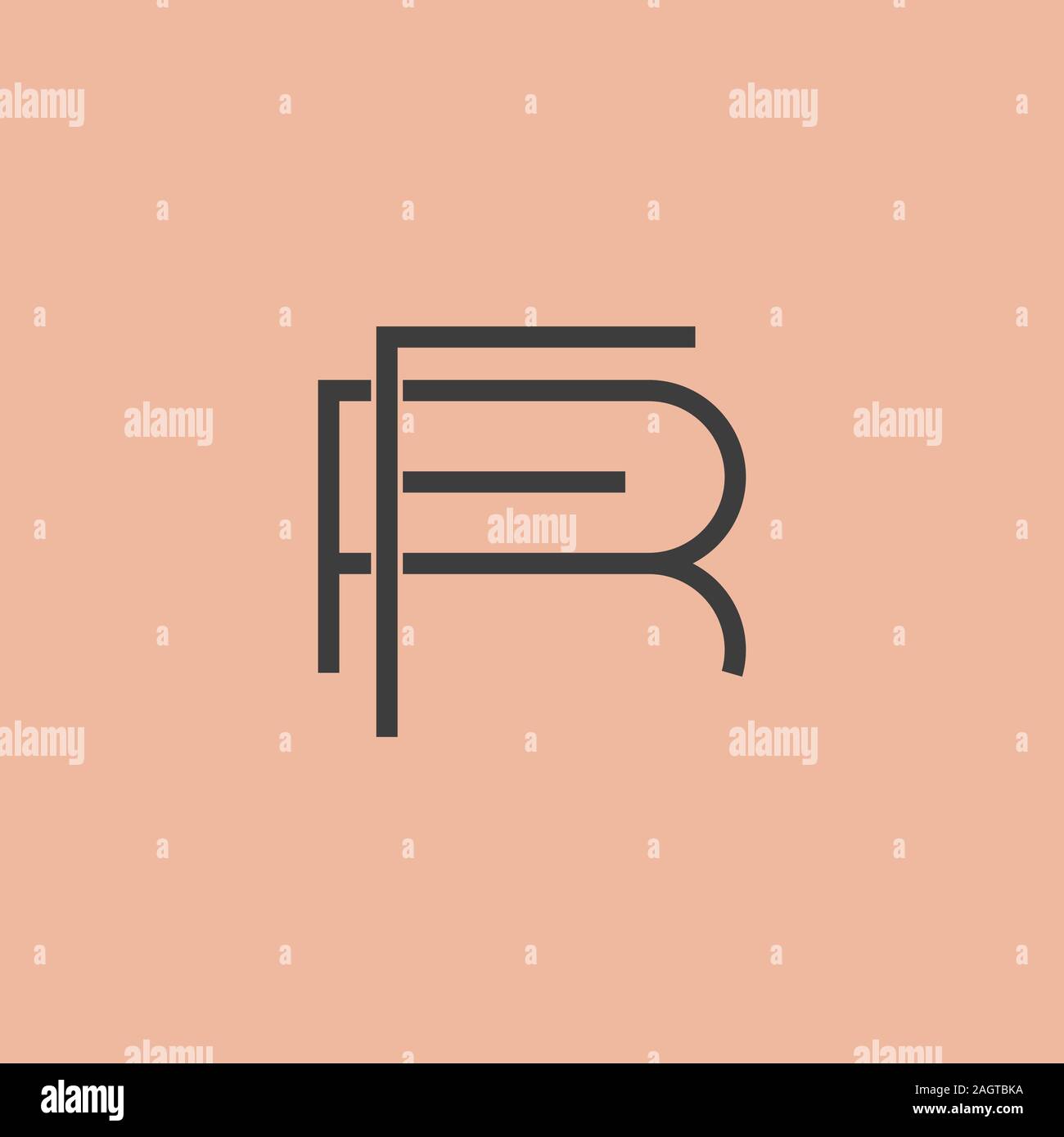 initial letter fr or rf logo vector designs Stock Vector Image & Art ...