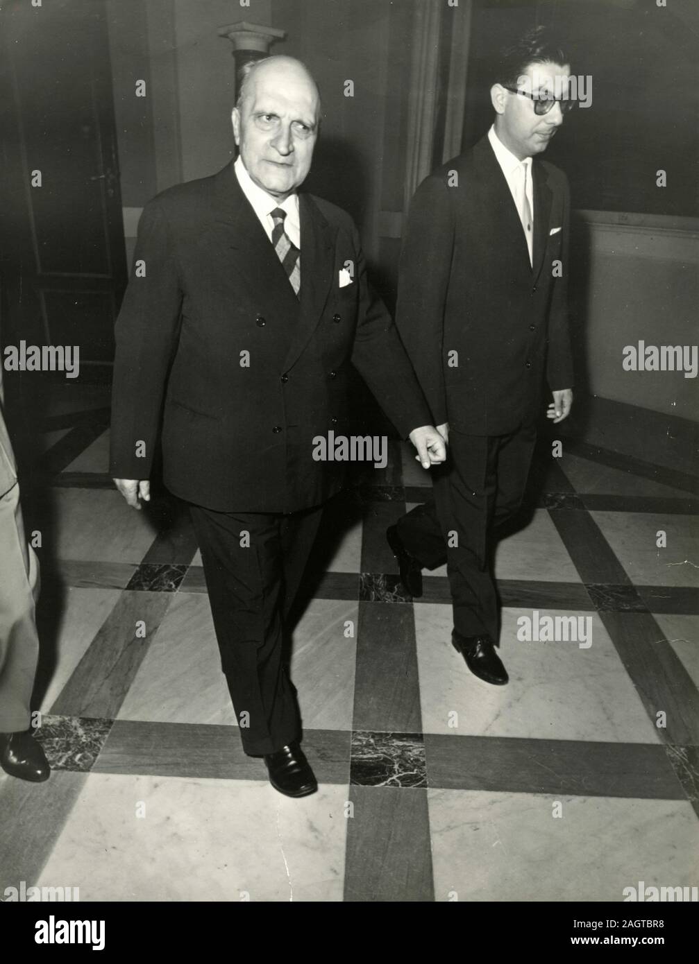 Italian politician minister Attilio Piccioni, Rome, Italy 1960s Stock