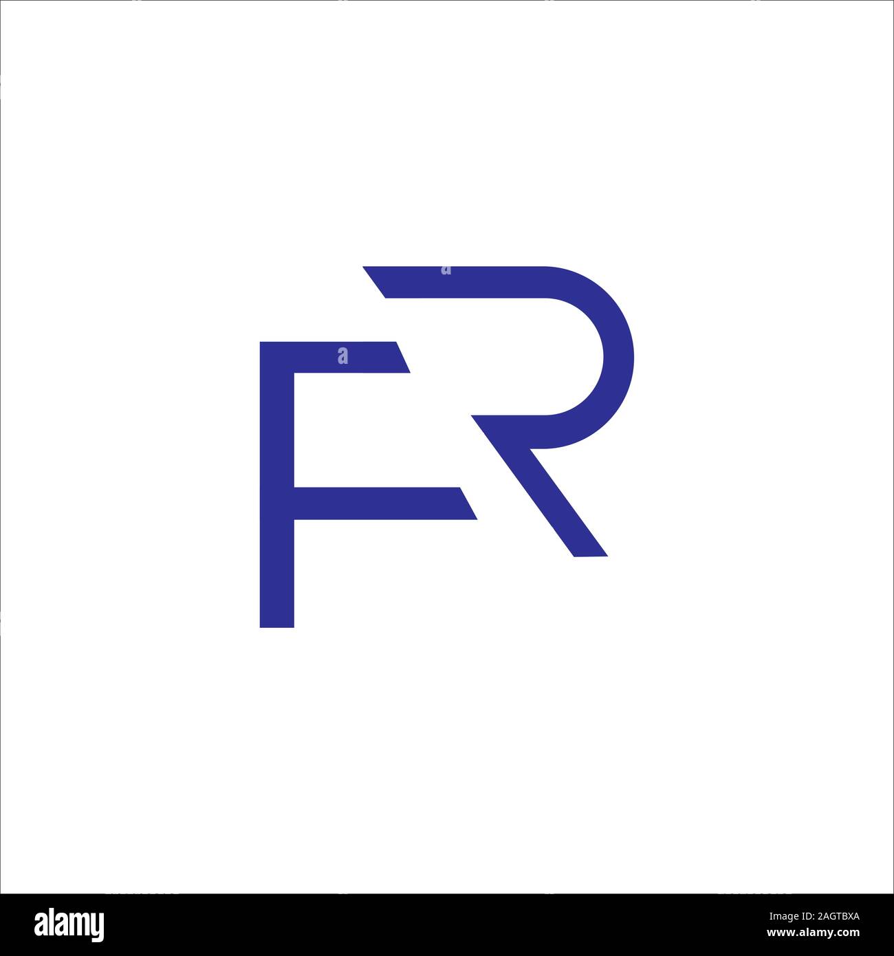 initial letter fr or rf logo vector designs Stock Vector