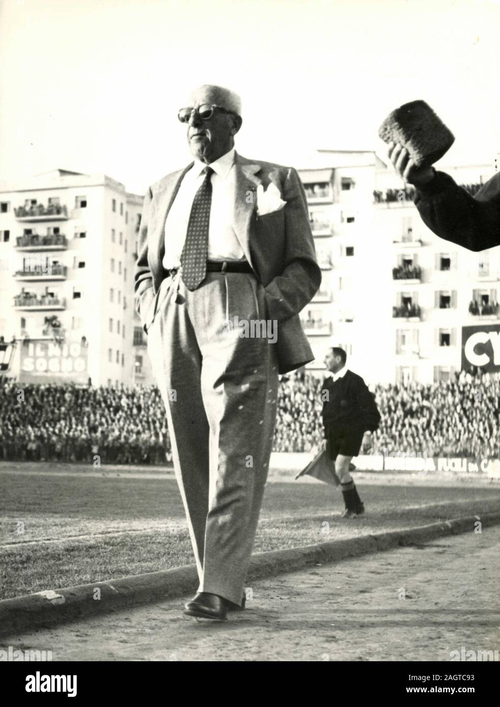Italian businessman and politician Mayor of Naples Achille Lauro at a