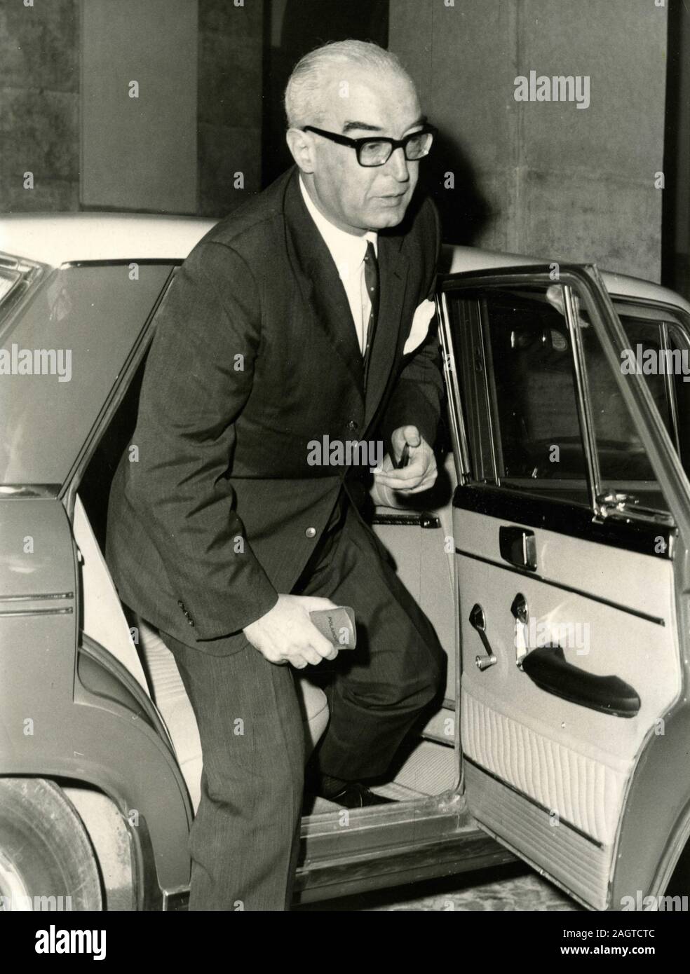Italian politician minister Luigi Gui, Rome, Italy 1960 Stock Photo - Alamy