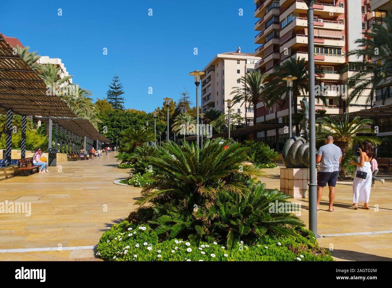 Dali modern art sculpture, Avenida del Mar Marbella. Malaga province Costa del Sol. Andalusia Southern Spain, Europe Stock Photo