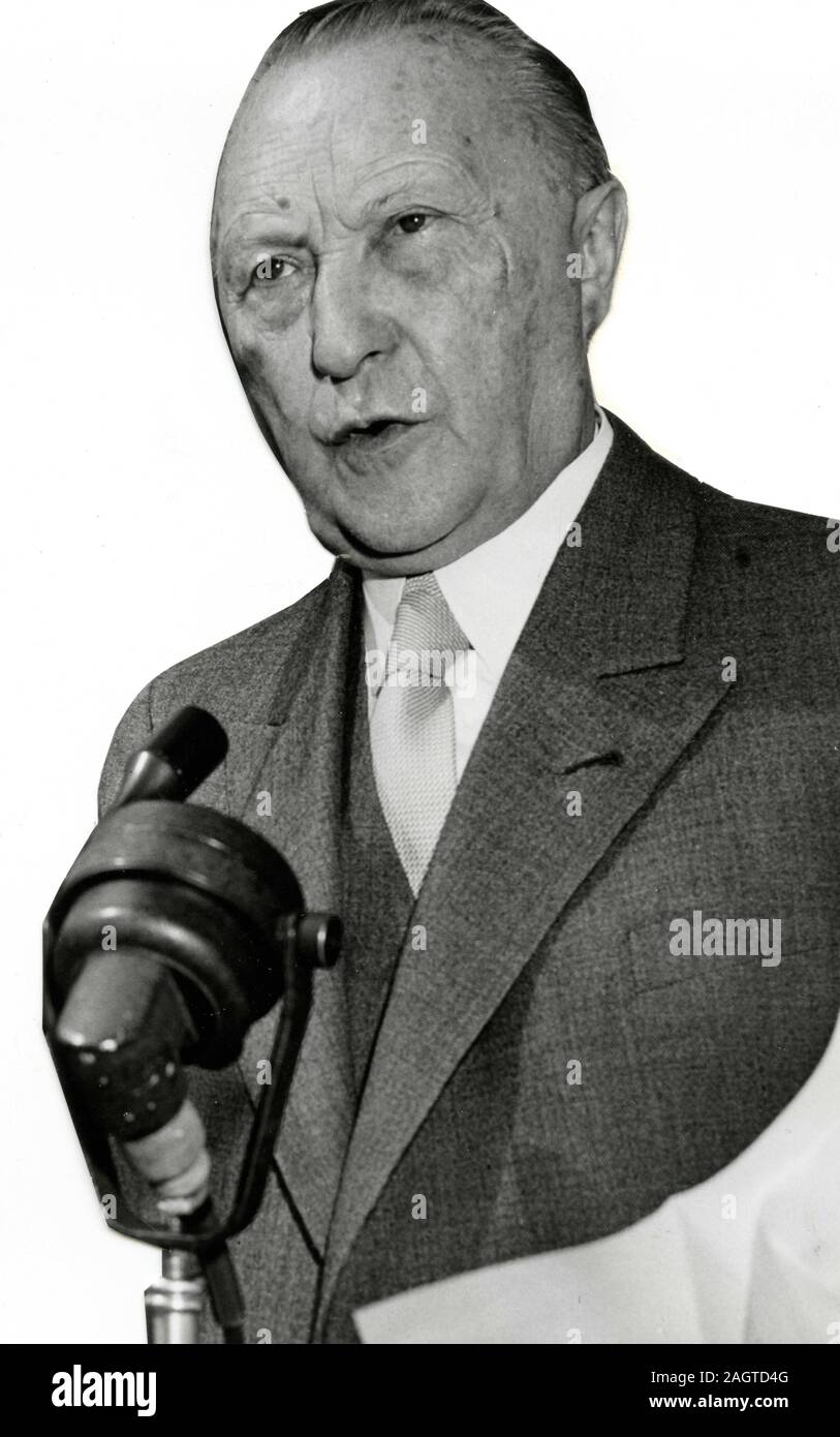 Chancellor of the Federal Republic of Germany Konrad Adenauer, 1950s Stock Photo