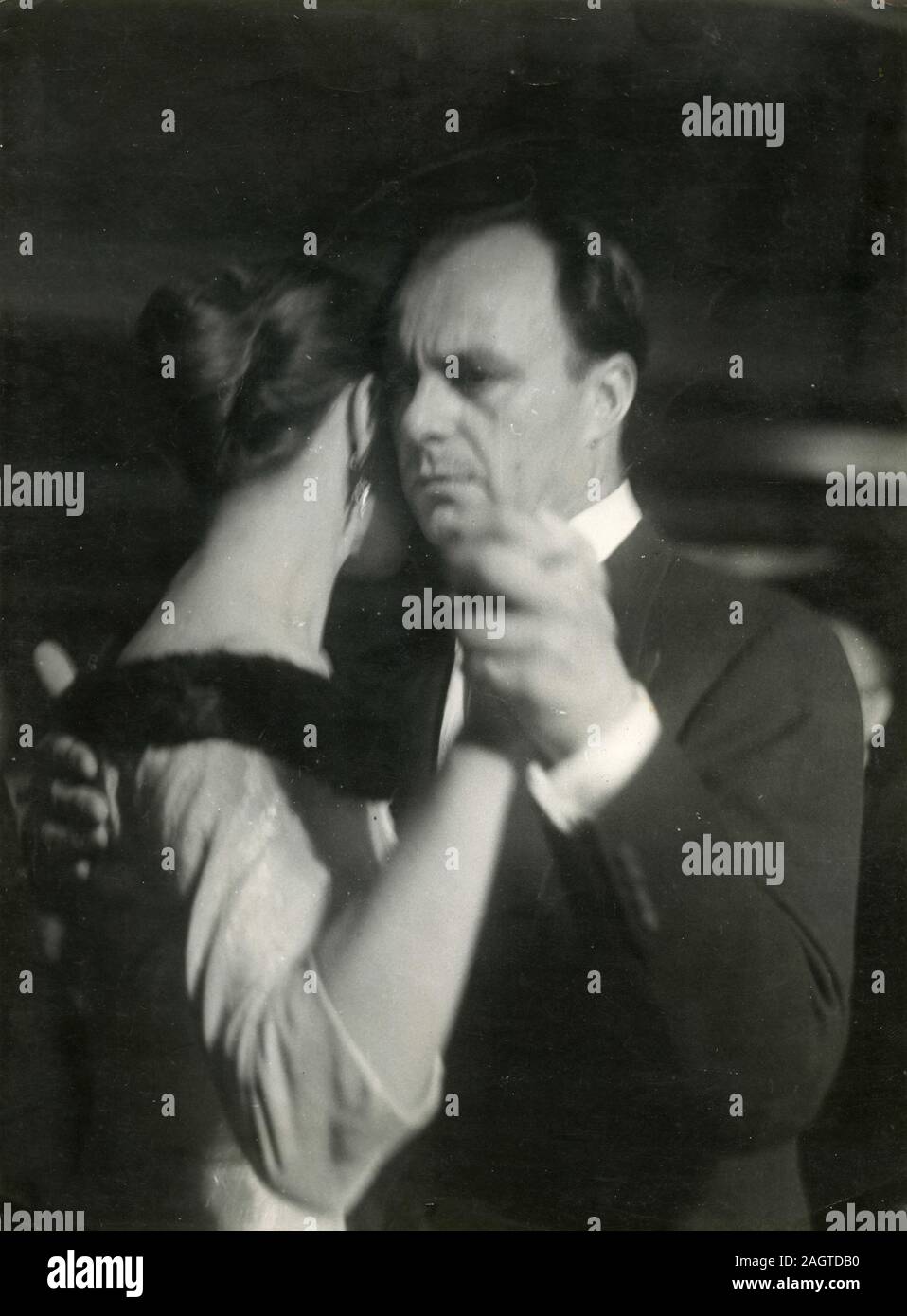 Prince Aly Khan dancing with his girlfriend Bettina Graziani, French model, 1960s Stock Photo
