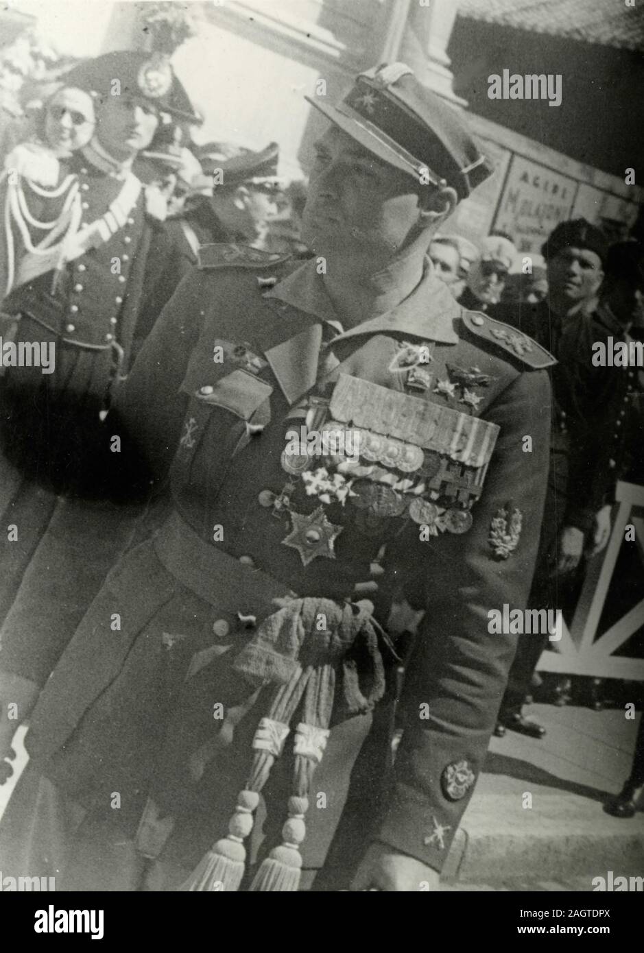 Italian Army officer, aviator, and Fascist politician Ettore Muti, Rome, Italy 1930s Stock Photo