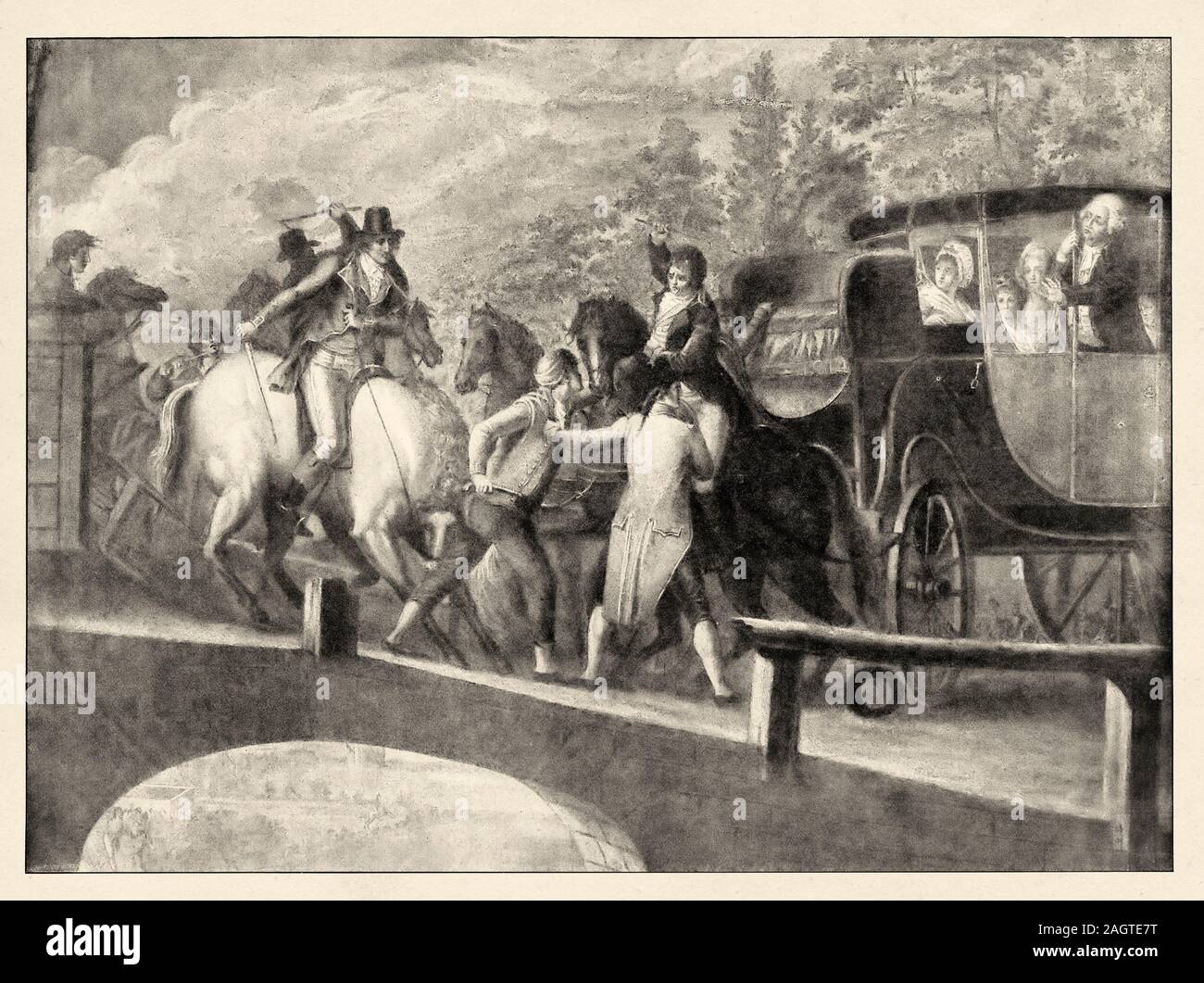 Arrest of King Louis XVI in Varennes on June 21, 1791. French Revolution 18th century. History