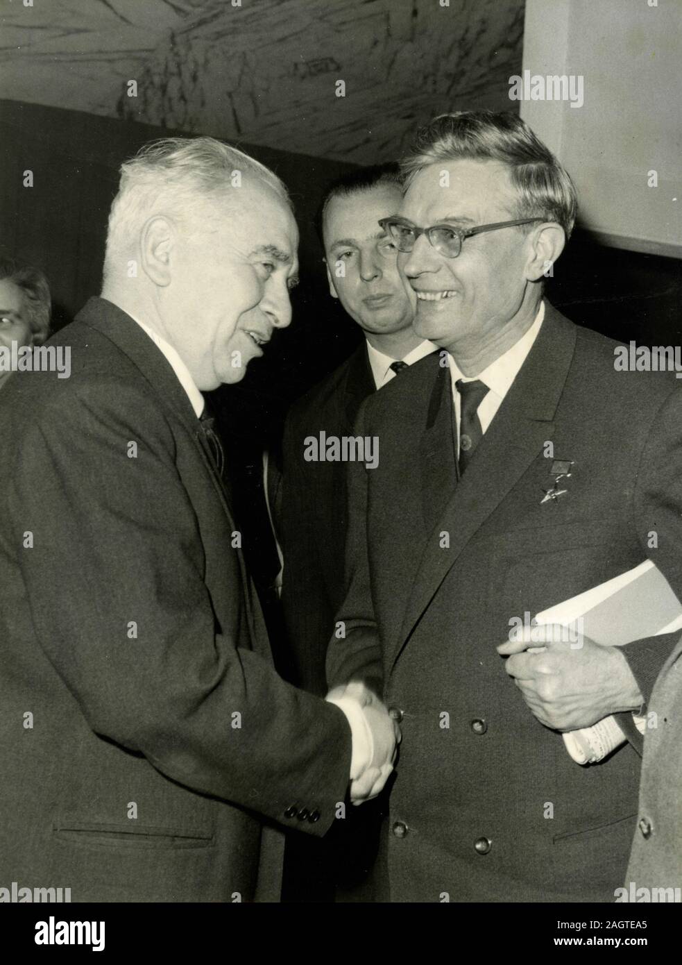 Italian Politician Luigi Longo And Mikhail Suslov Second Secretary Of Ussr Communist Party Rome Italy 1966 Stock Photo Alamy