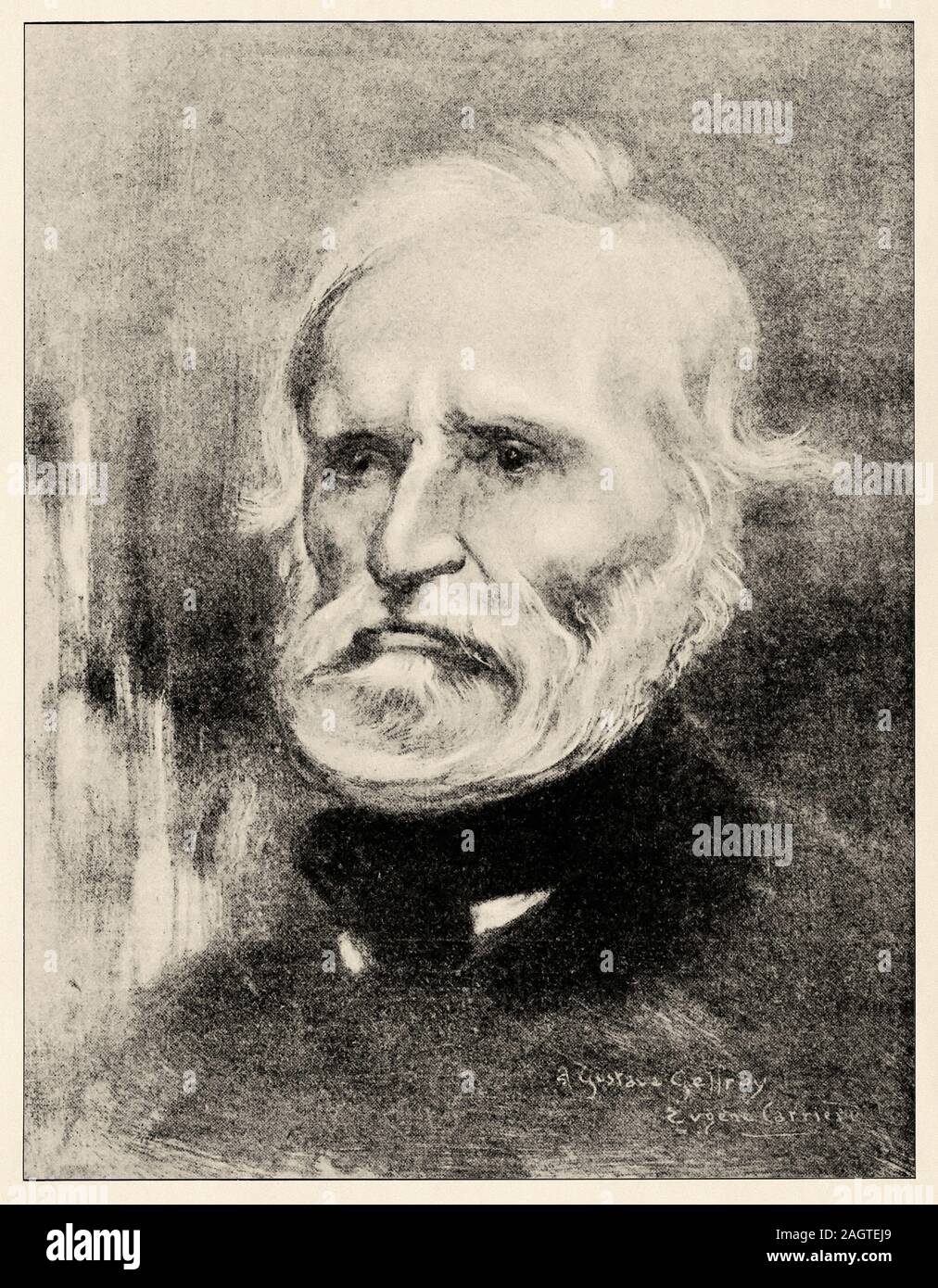 Portrait of Louis Auguste Blanqui (Puget-Théniers, France, February 8, 1805 - Paris, France, January 1, 1881), said Auguste Blanqui, was a French revo Stock Photo