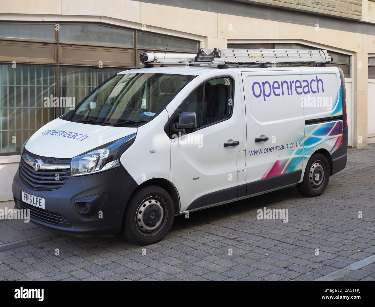 CHEPSTOW, UK CIRCA SEPTEMBER 2019 Openreach van for broadband fibre