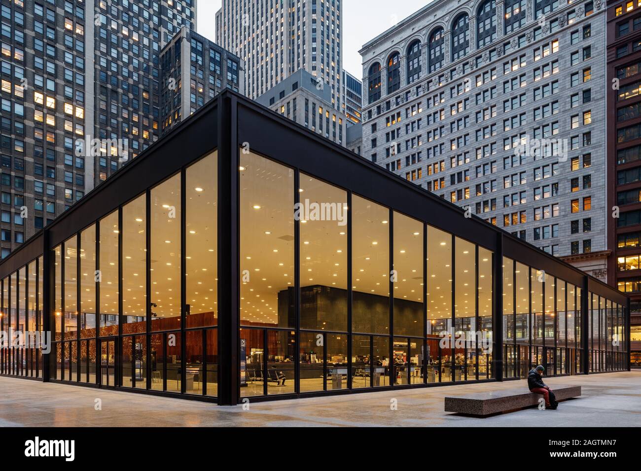 Loop Station Post Office designed by Mies Van Der Rohe Stock Photo