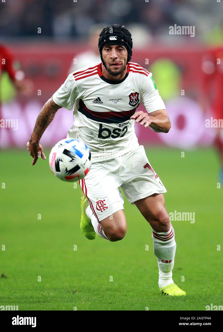 Flamengo's Rafinha during the FIFA Club World Cup final at the Khalifa International Stadium, Doha. Stock Photo