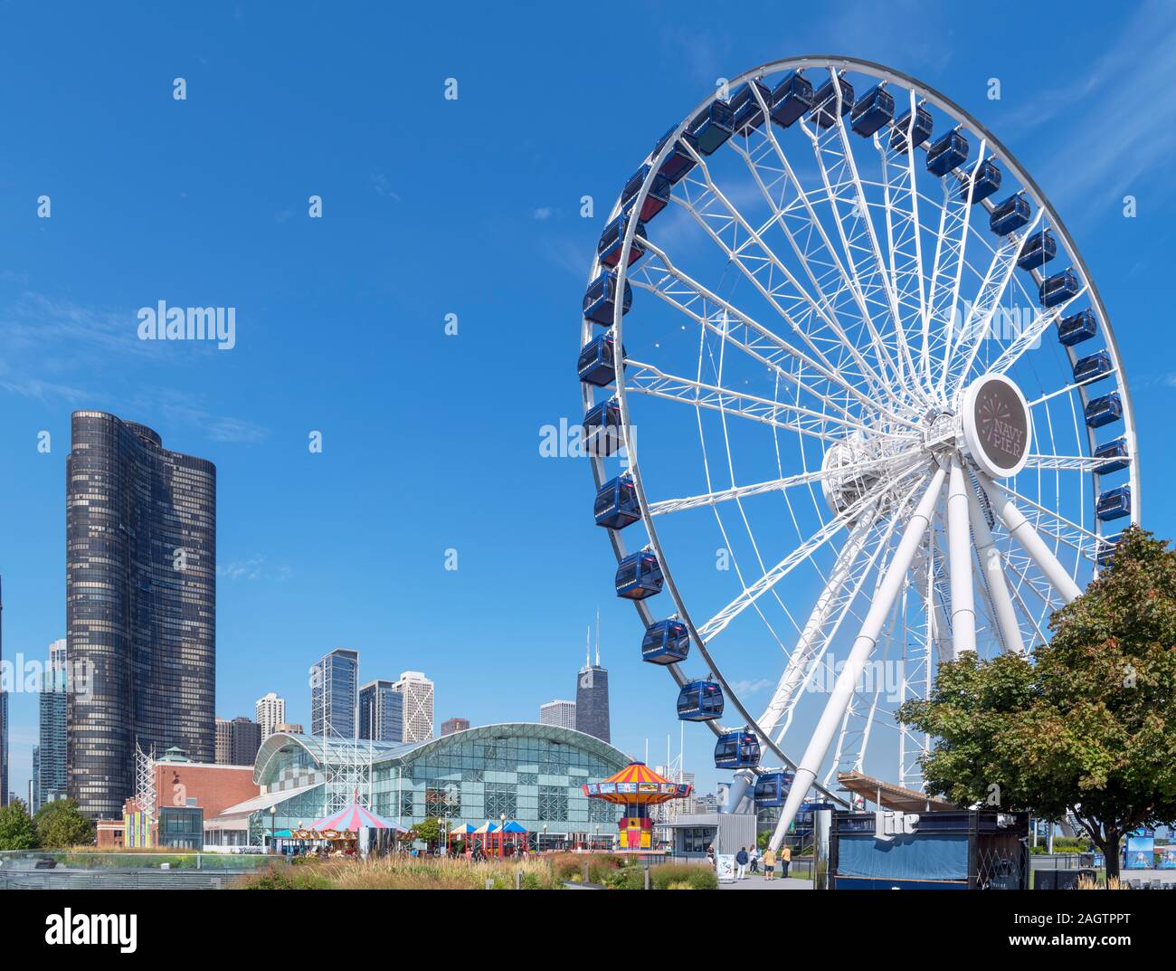 Centennial Wheel on Navy Pier, Chicago, Illinois, USA. Stock Photo