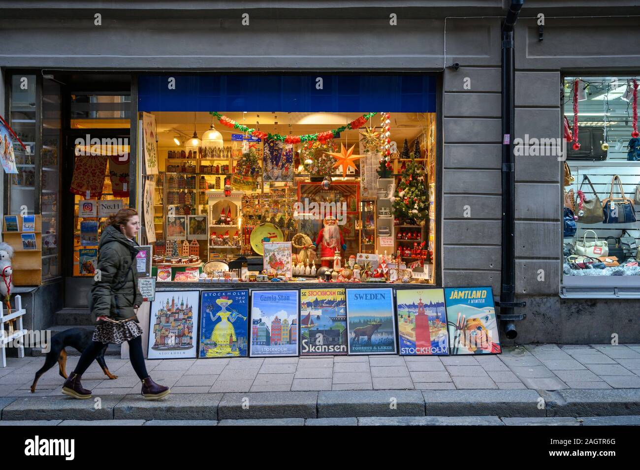 Shopping street of gamla stan hi-res stock photography and images - Alamy
