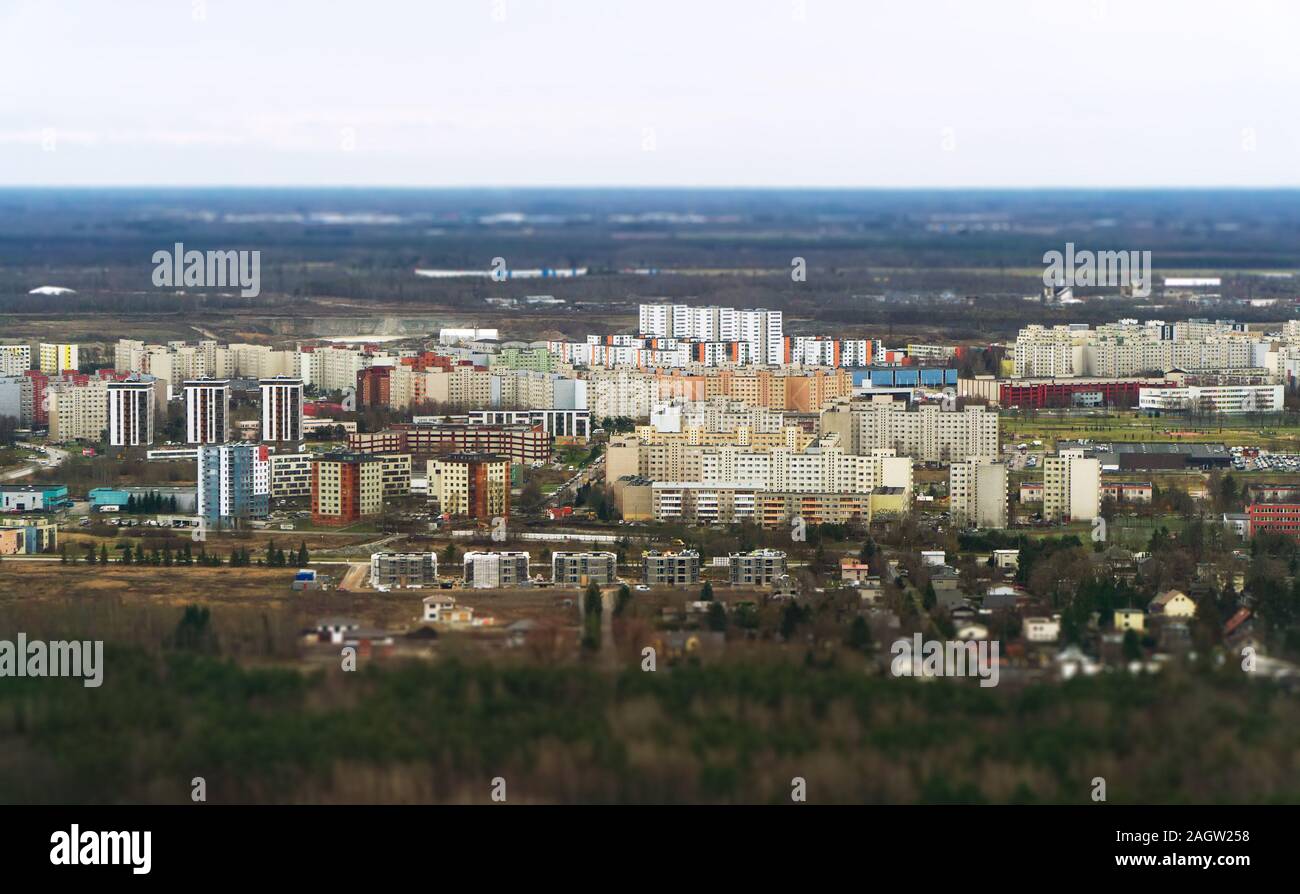 Aerial view of Lasnamae urban area in autumn. Tallinn, Estonia Stock ...