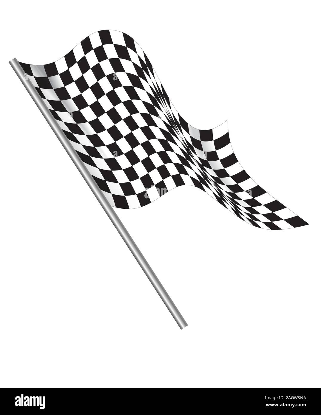 Waving Checkered Flag Vector