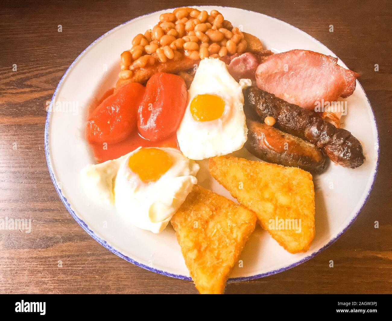 A Delicious Greasy Spoon Traditional British Full English Fry Up 
