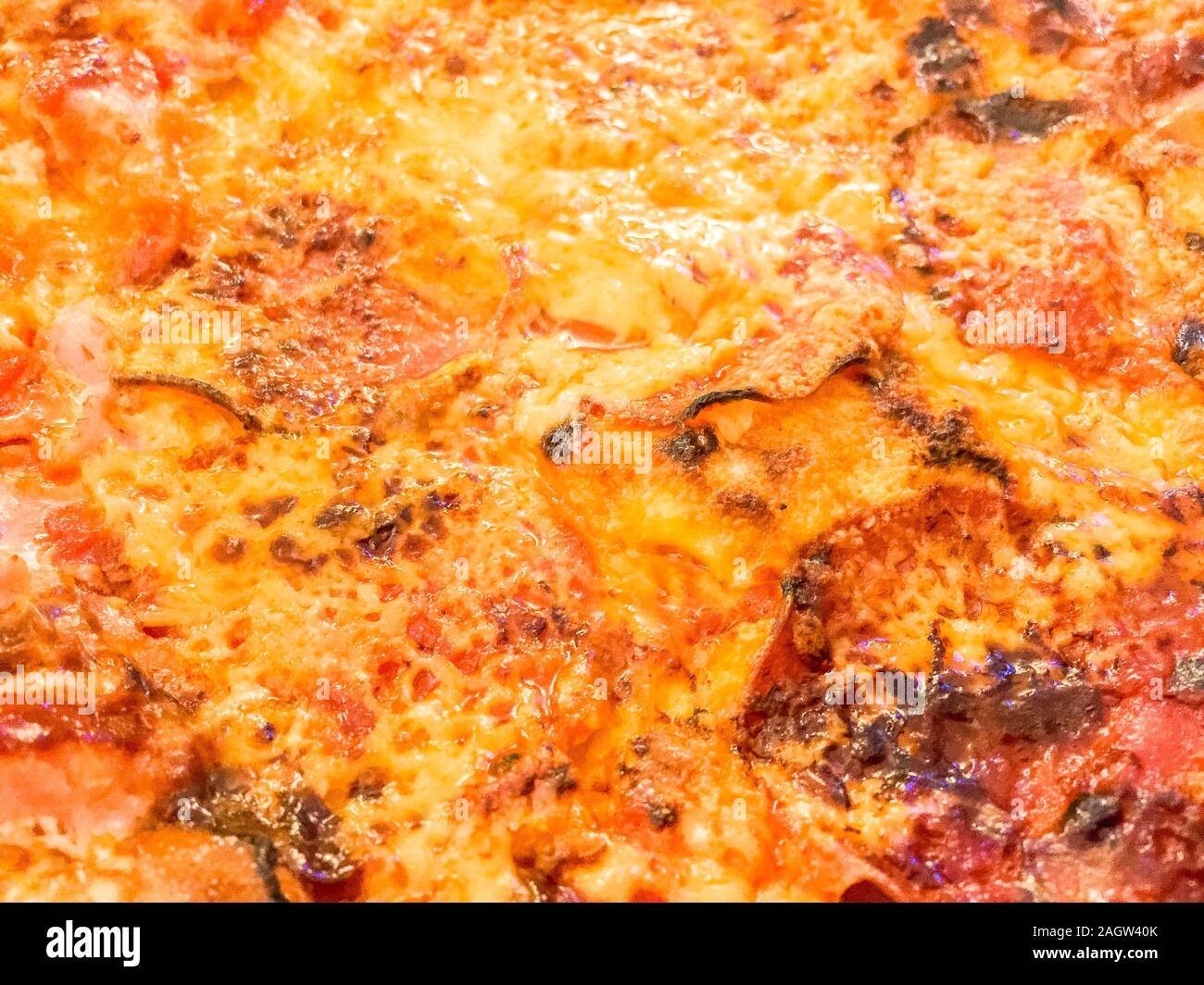 A close up of a delicious pepperoni and cheese omelet Stock Photo Alamy