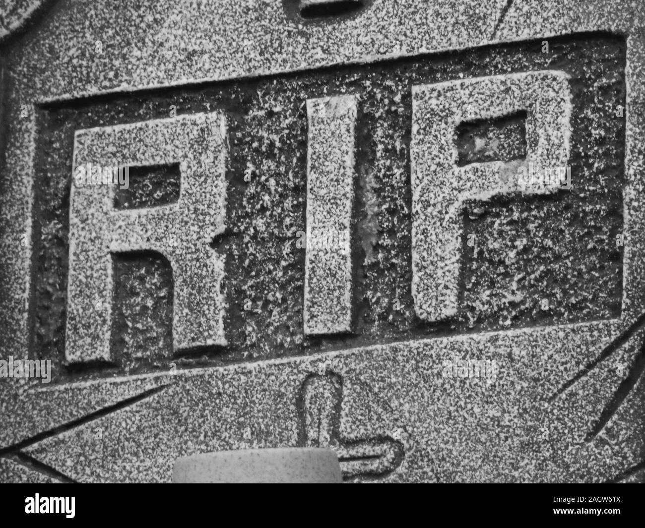 Engraved letters in marble Black and White Stock Photos & Images - Alamy