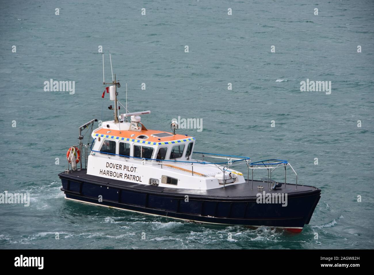 Dover Pilot, Harbour Patrol, launch, Dover, Kent, England, UK Stock Photo