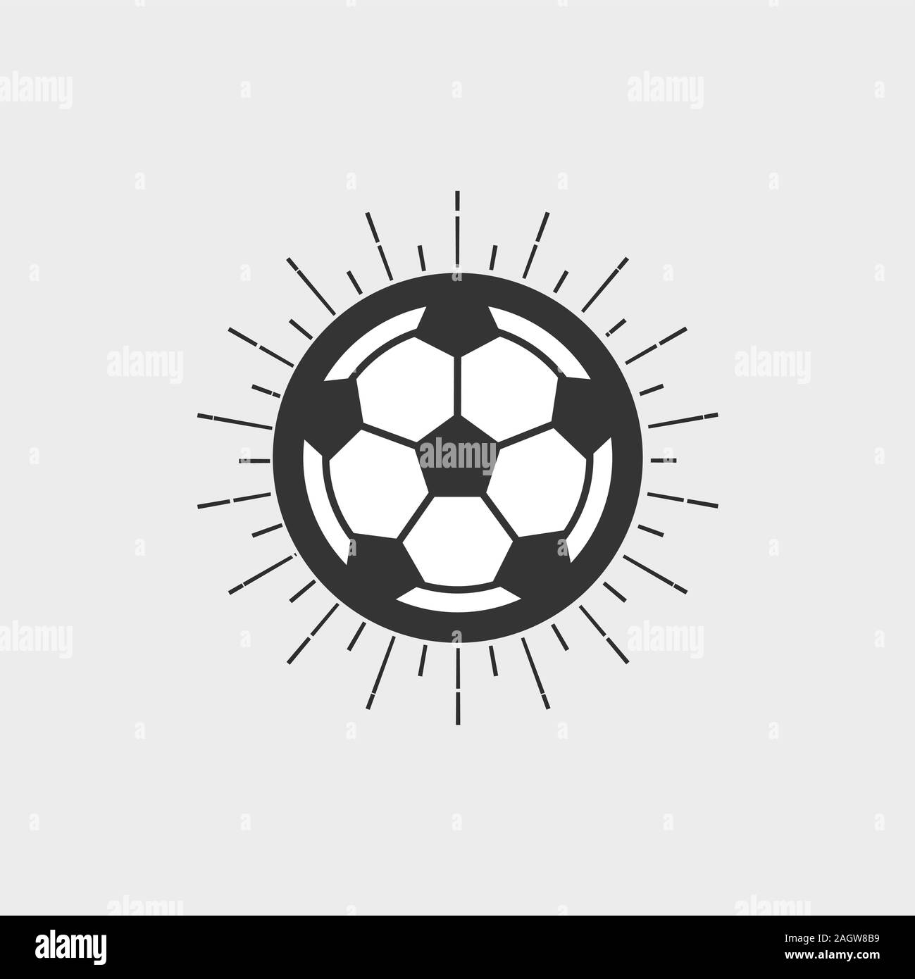Soccer ball with sunburst. vector Stock Vector Image & Art Alamy