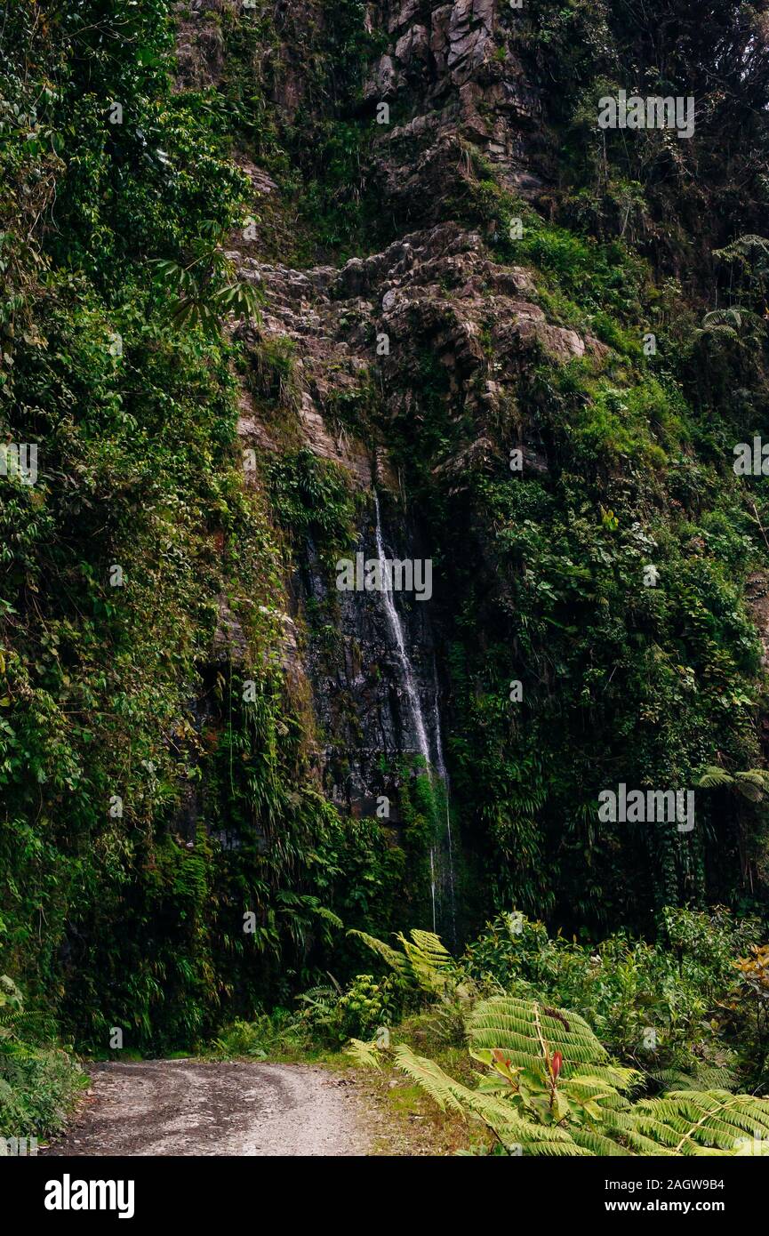 The Death Road is one of the most dangerous roads in the world Stock