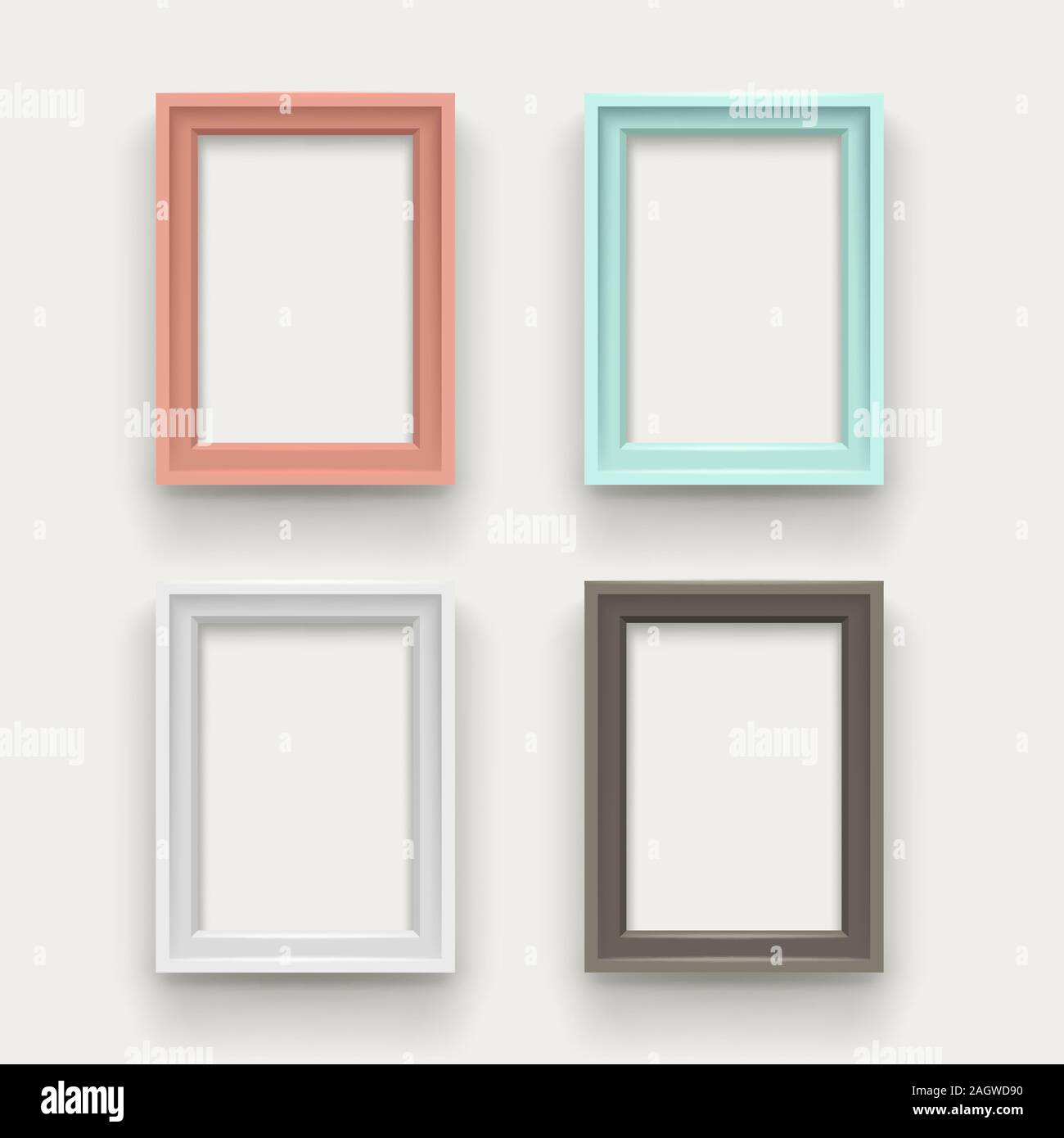 frames set on white background Stock Vector