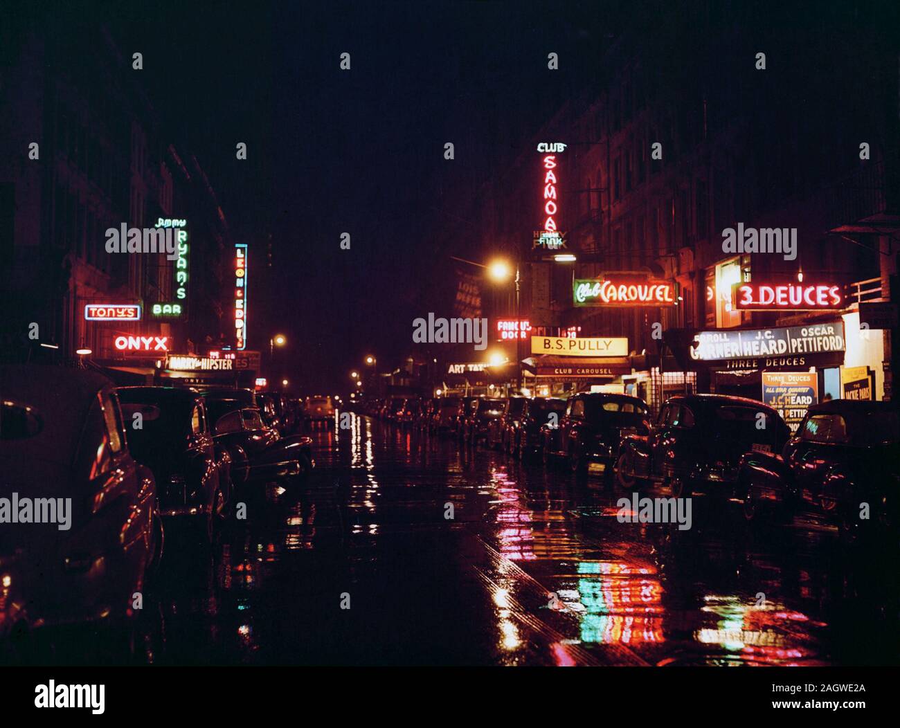 52nd Street, New York, N.Y., ca. July 1948 Stock Photo