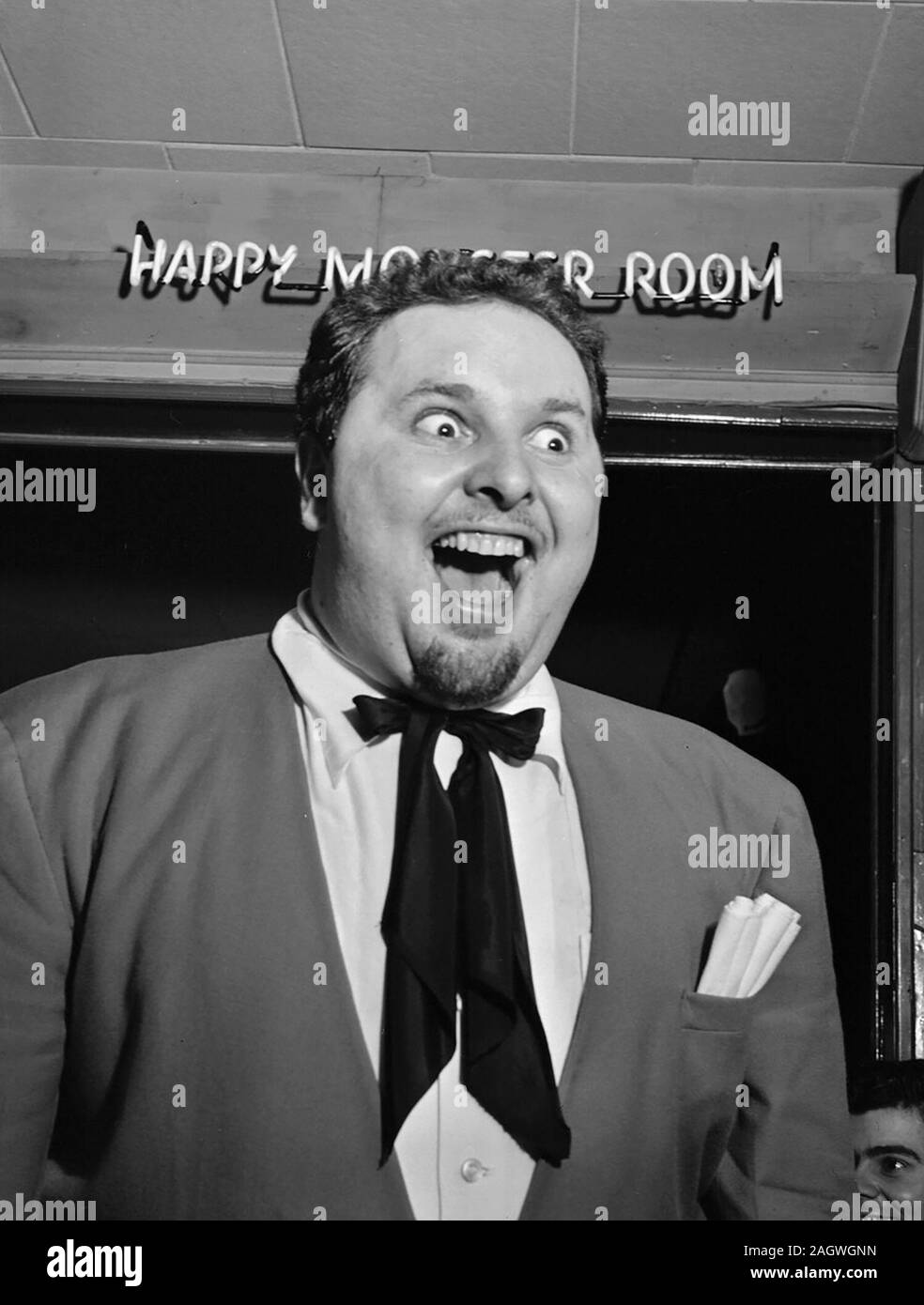 Portrait of Chubby Jackson, Esquire Club, Valley Stream, Long Island, N.Y., ca. Apr. 1947 Stock Photo