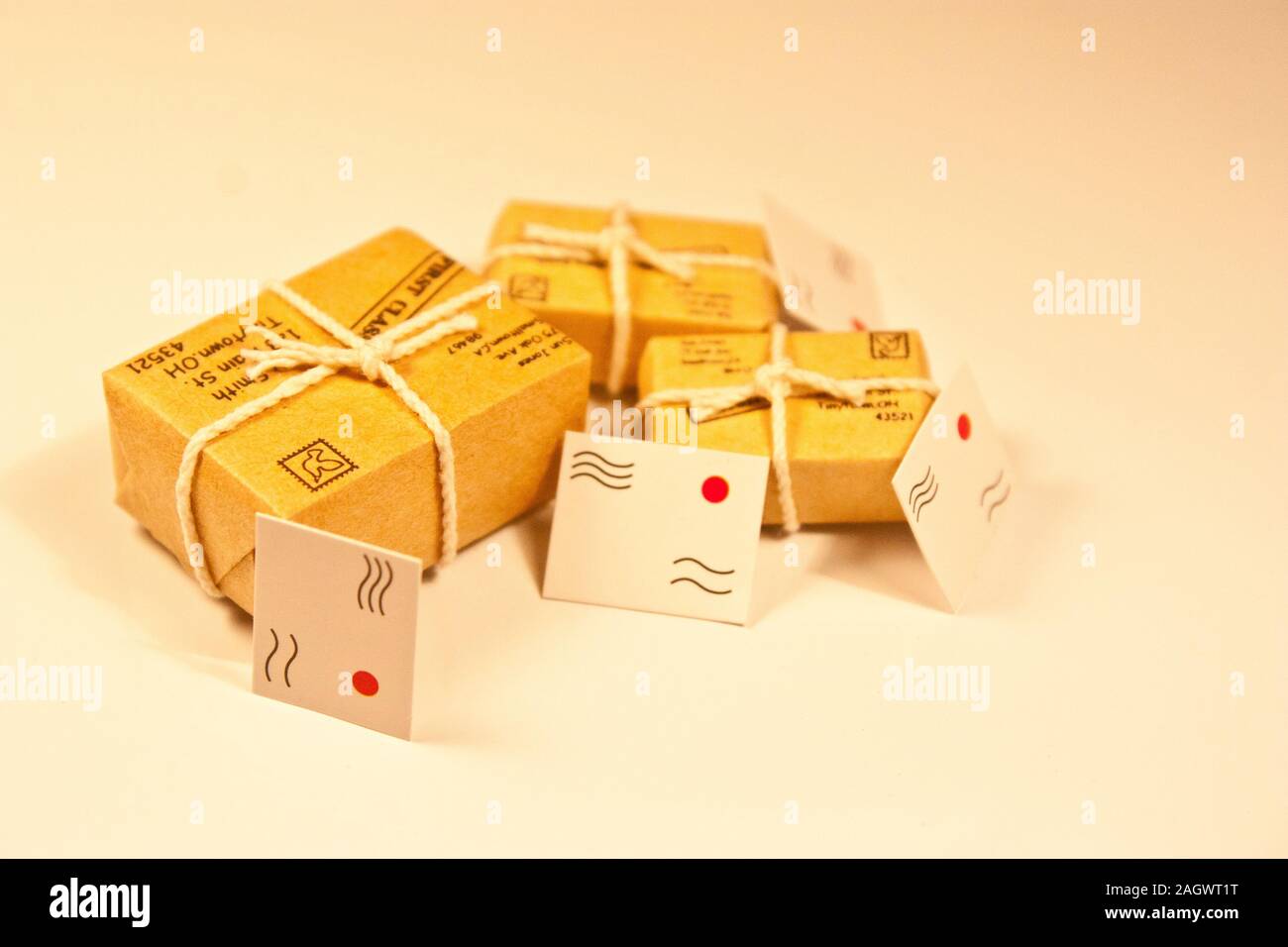 A pile of mail, including letters and parcels Stock Photo Alamy