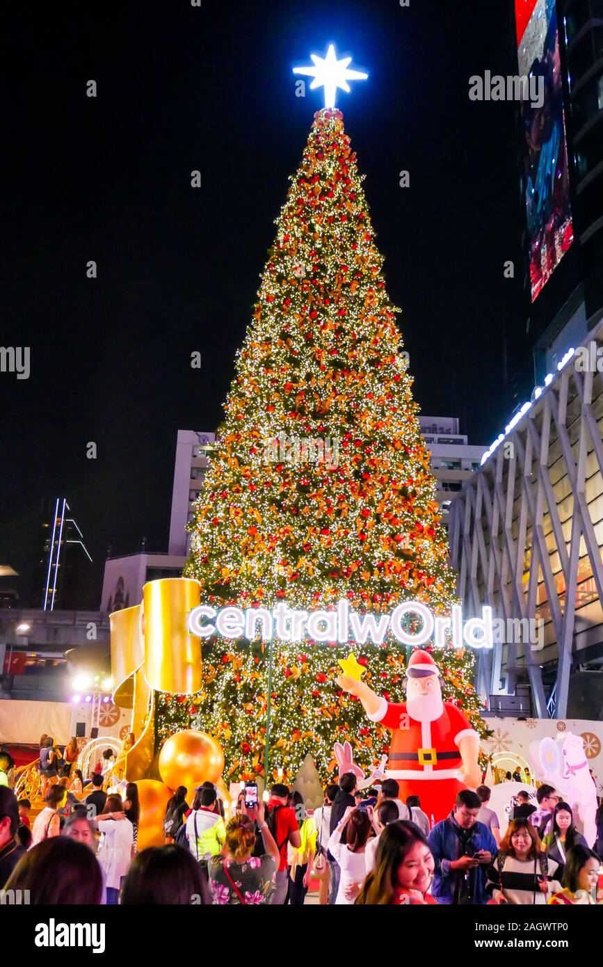 BANGKOK, THAILAND - DECEMBER 13, 2019: Merry Christmas and Happy New ...
