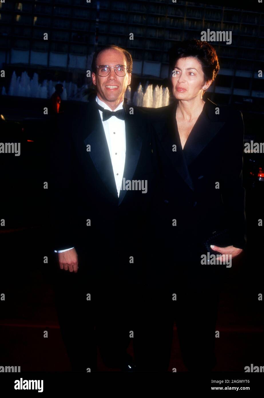 Century City, California, USA 13th April 1995 Producer Jeffrey Katzenberg and wife Marilyn Katzenberg attend the 'Beauty and the Beast' Musical Performance on April 13, 1995 at Shubert Theatre in Century City, California, USA. Photo by Barry King/Alamy Stock Photo Stock Photo