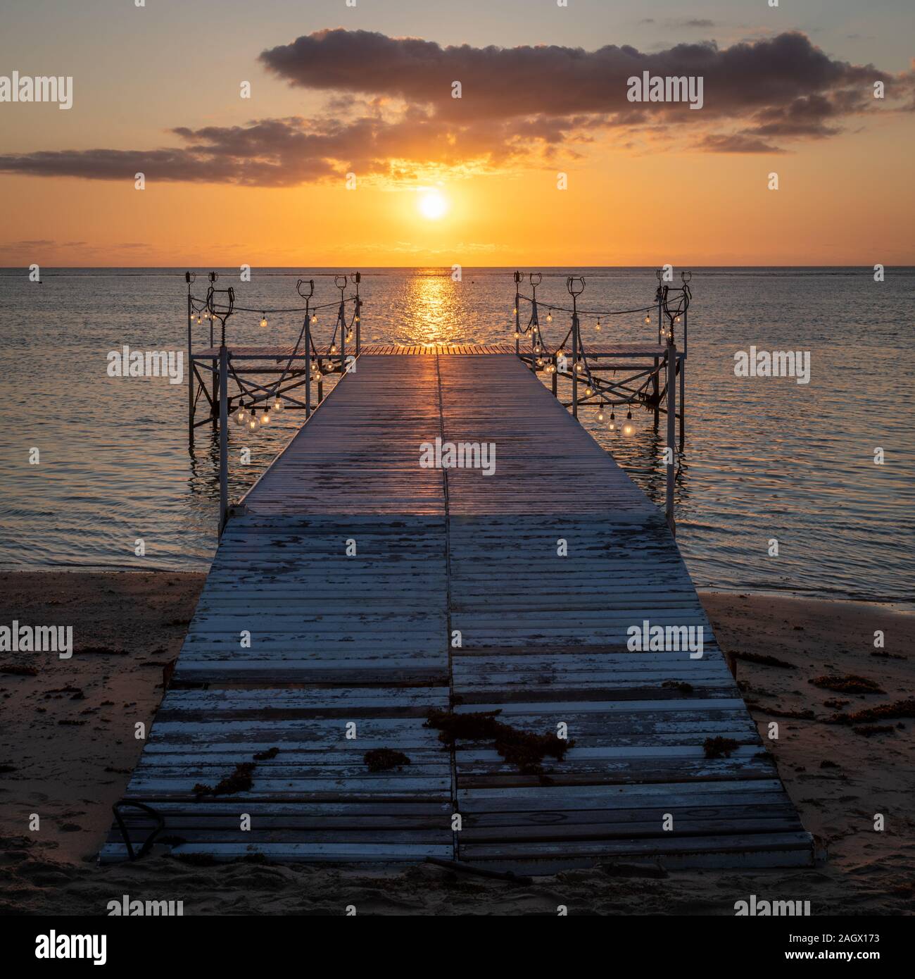 Mauritius mountain landscape sunset hires stock photography and images