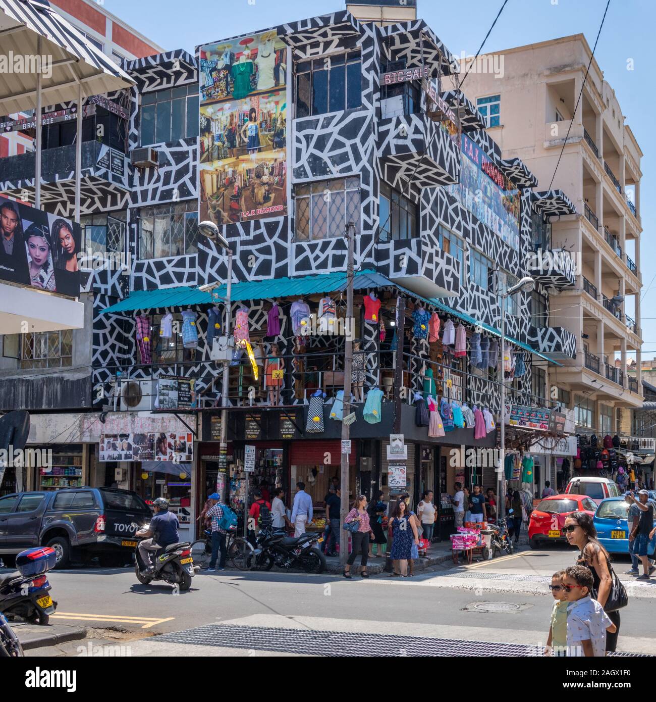 Port Louis Shops, Mauritius Stock Photo Alamy
