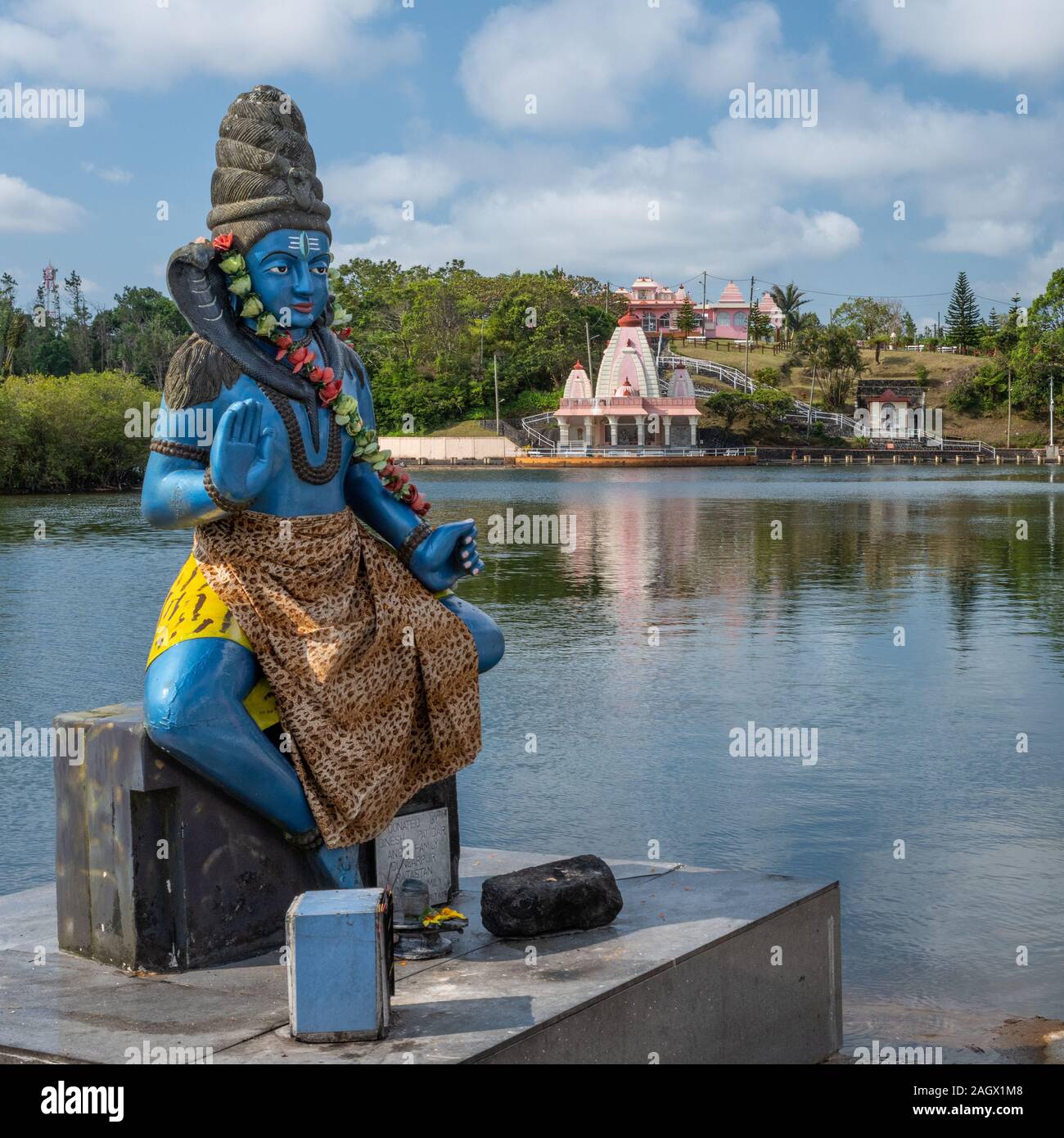 Grand Bassin Hindu Temple, Mauritius Stock Photo