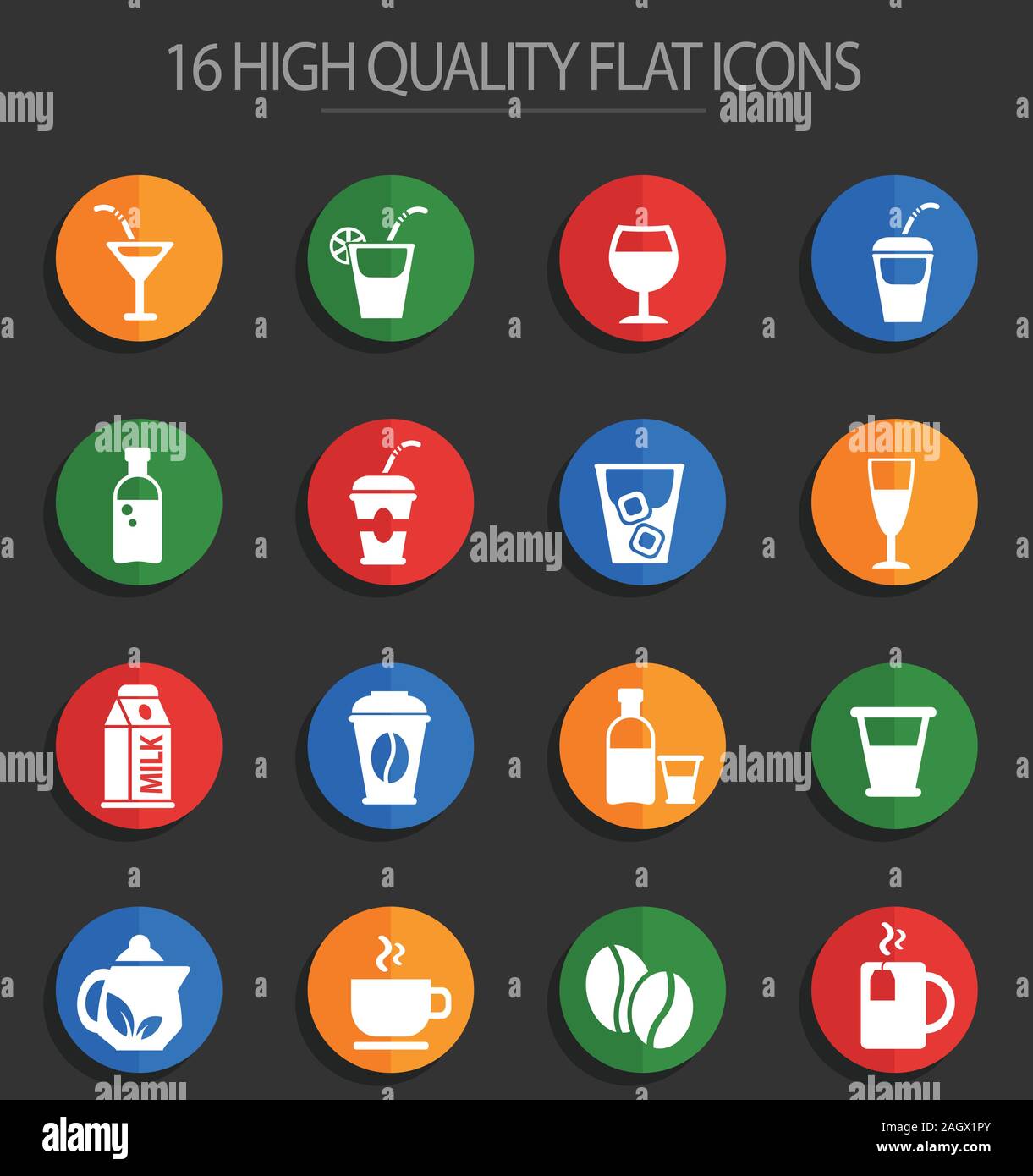 drinks icon set Stock Vector Image & Art Alamy