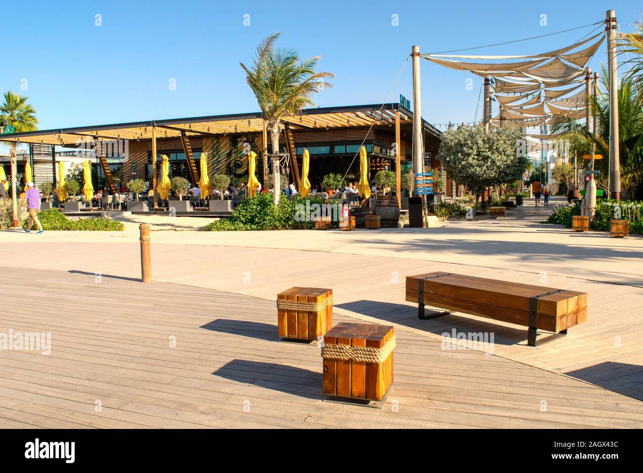 Dubai / UAE December 20, 2019 La Mer Beach Resort in Dubai. New