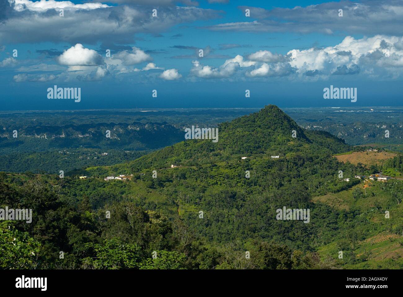 View from Jayuya's Mountains Stock Photo
