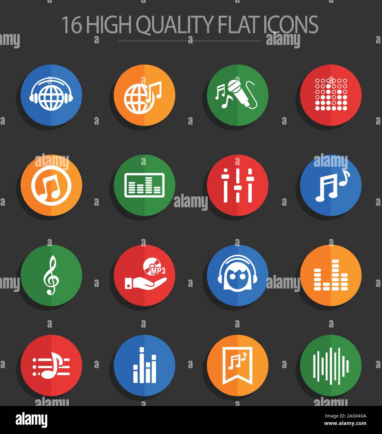 Musical symbol flat hi-res stock photography and images - Alamy