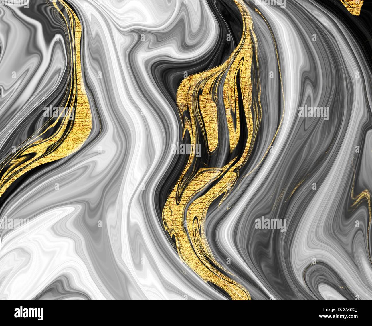 Marble with golden and white texture background Stock Photo