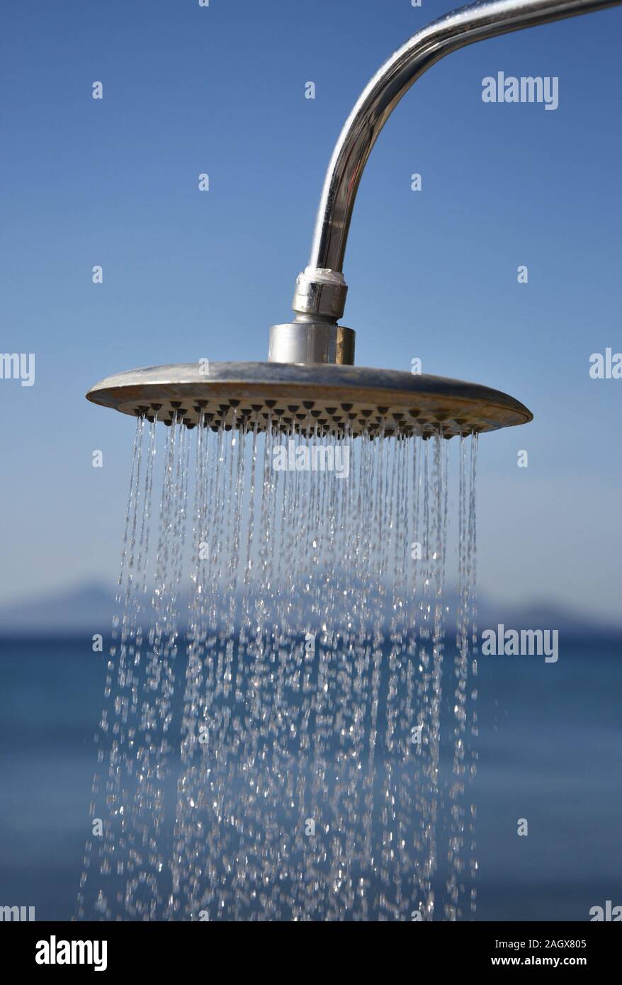 Public shower on the beach Stock Photo Alamy