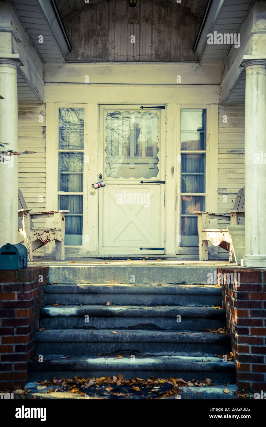 Quaint pretty house in autumn in East English Village neighborhood